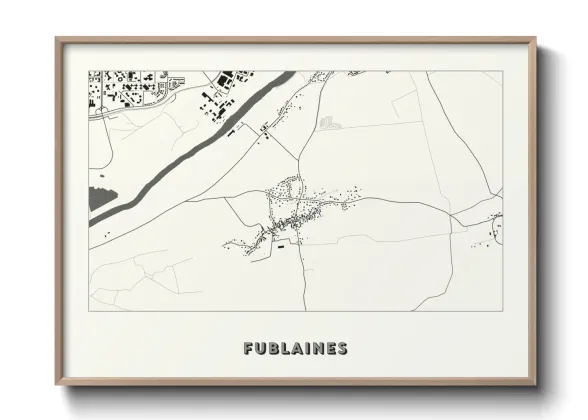 Une affiche de carte sur Fublaines