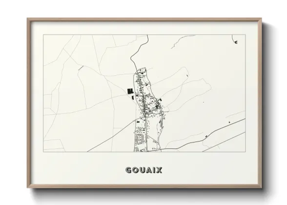 Une affiche de carte sur Gouaix