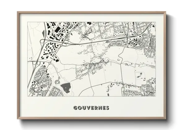 Une affiche de carte sur Gouvernes