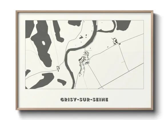 Une affiche de carte sur Grisy-sur-Seine