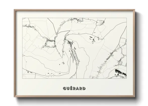 Une affiche de carte sur Guérard