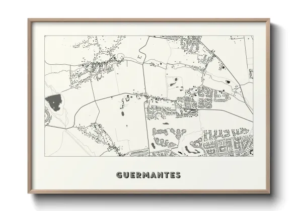 Une affiche de carte sur Guermantes