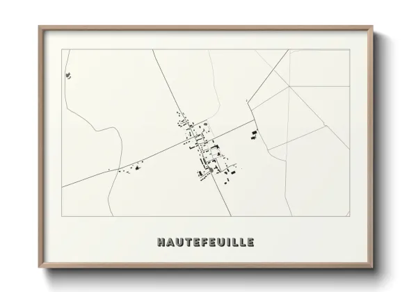 Une affiche de carte sur Hautefeuille