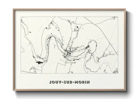 Une affiche de carte sur Jouy-sur-Morin