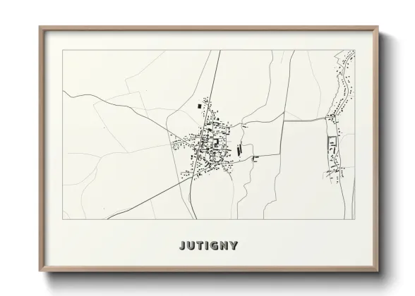 Une affiche de carte sur Jutigny