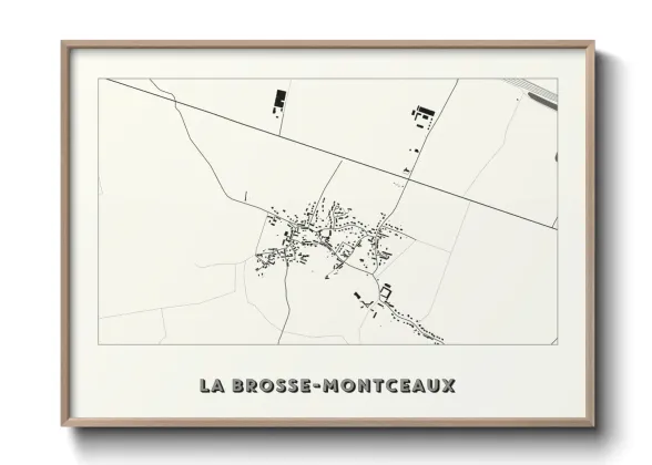 Une affiche de carte sur La Brosse-Montceaux