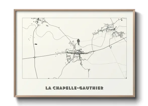 Une affiche de carte sur La Chapelle-Gauthier