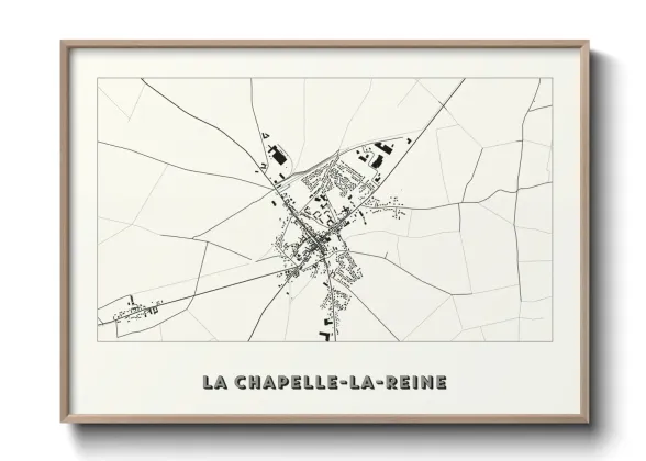 Une affiche de carte sur La Chapelle-la-Reine