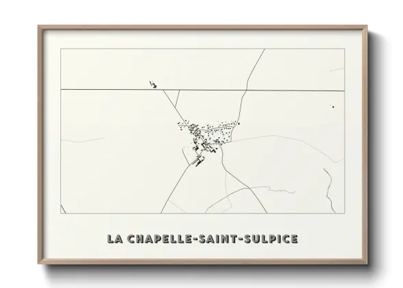 Une affiche de carte sur La Chapelle-Saint-Sulpice