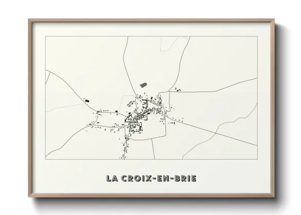 Une affiche de carte sur La Croix-en-Brie