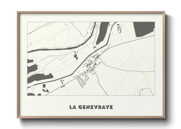 Une affiche de carte sur La Genevraye