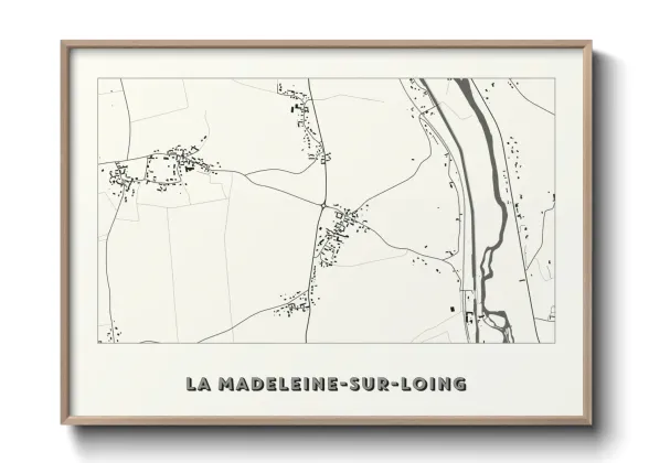 Une affiche de carte sur La Madeleine-sur-Loing