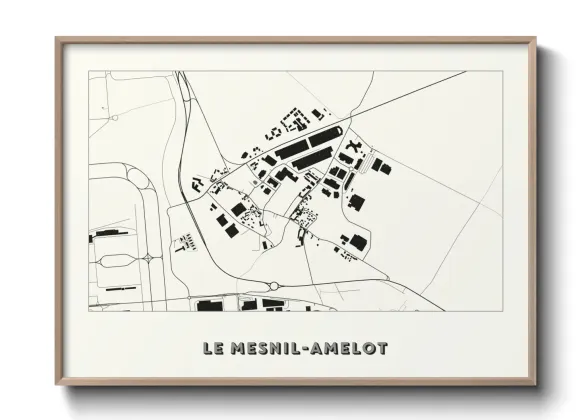 Une affiche de carte sur Le Mesnil-Amelot