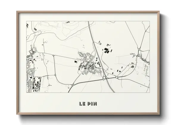 Une affiche de carte sur Le Pin