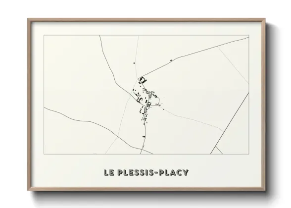 Une affiche de carte sur Le Plessis-Placy
