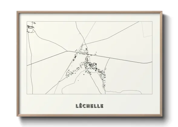 Une affiche de carte sur Léchelle