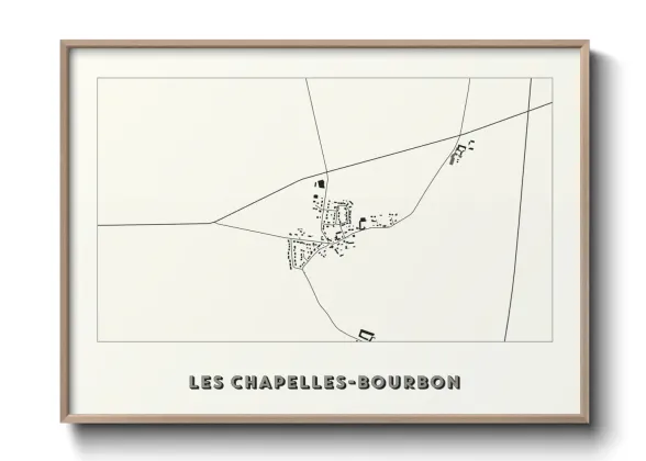 Une affiche de carte sur Les Chapelles-Bourbon