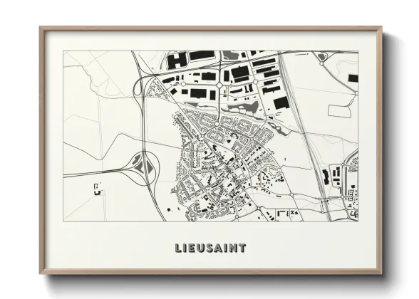 Une affiche de carte sur Lieusaint