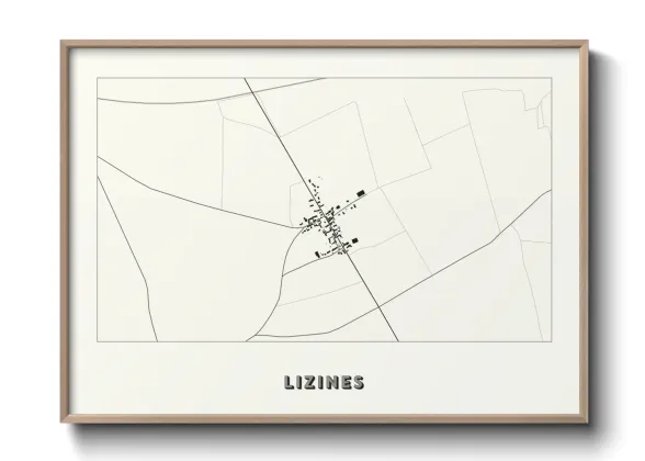 Une affiche de carte sur Lizines