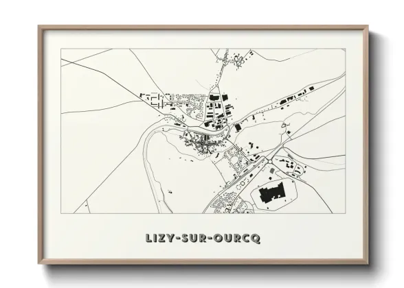 Une affiche de carte sur Lizy-sur-Ourcq