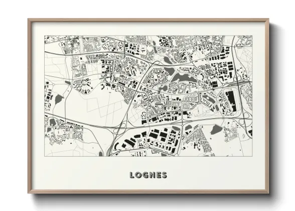 Une affiche de carte sur Lognes