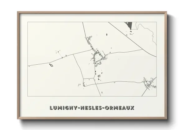 Une affiche de carte sur Lumigny-Nesles-Ormeaux