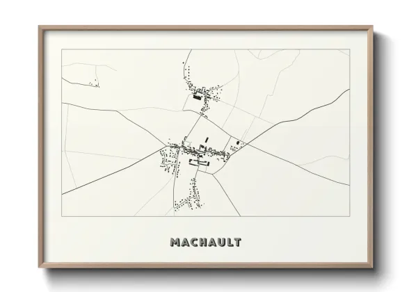 Une affiche de carte sur Machault