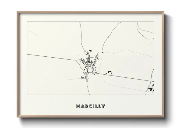 Une affiche de carte sur Marcilly