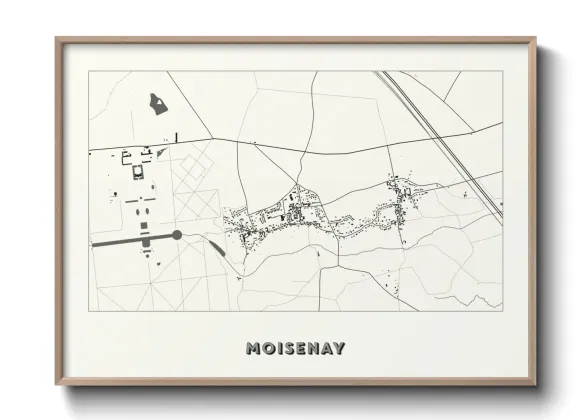 Une affiche de carte sur Moisenay
