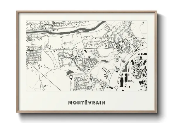 Une affiche de carte sur Montévrain