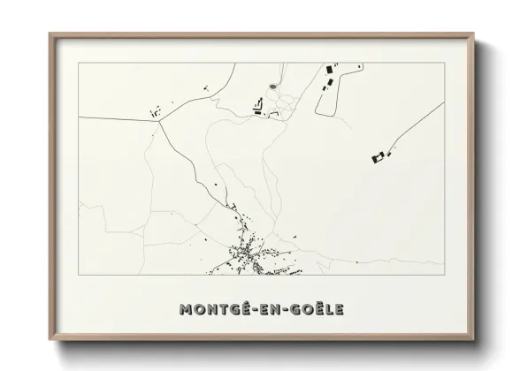 Une affiche de carte sur Montgé-en-Goële