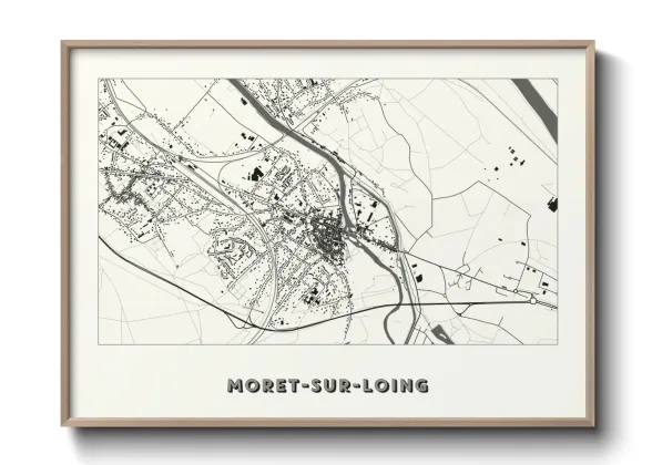 Une affiche de carte sur Moret-sur-Loing