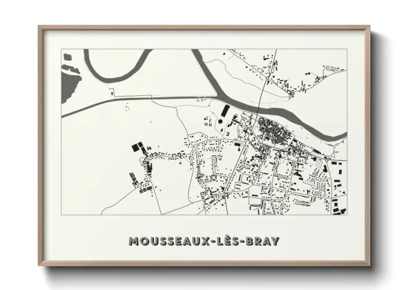 Une affiche de carte sur Mousseaux-lès-Bray