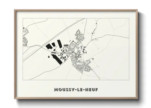 Une affiche de carte sur Moussy-le-Neuf