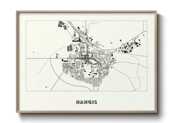 Une affiche de carte sur Nangis