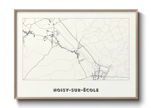 Une affiche de carte sur Noisy-sur-École