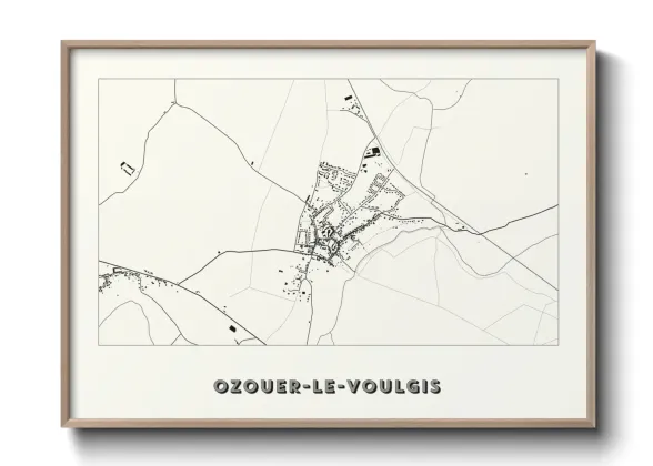 Une affiche de carte sur Ozouer-le-Voulgis