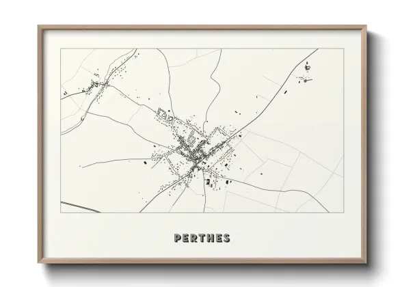 Une affiche de carte sur Perthes