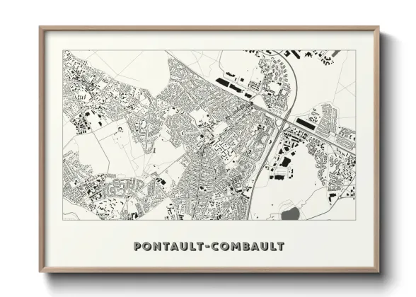 Une affiche de carte sur Pontault-Combault