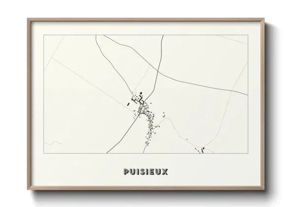 Une affiche de carte sur Puisieux