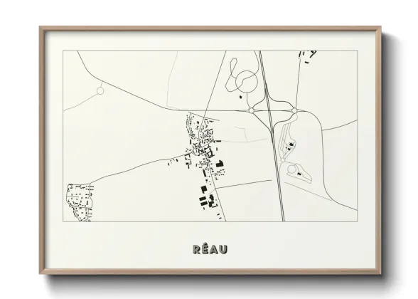 Une affiche de carte sur Réau