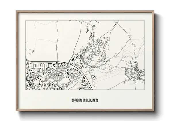 Une affiche de carte sur Rubelles