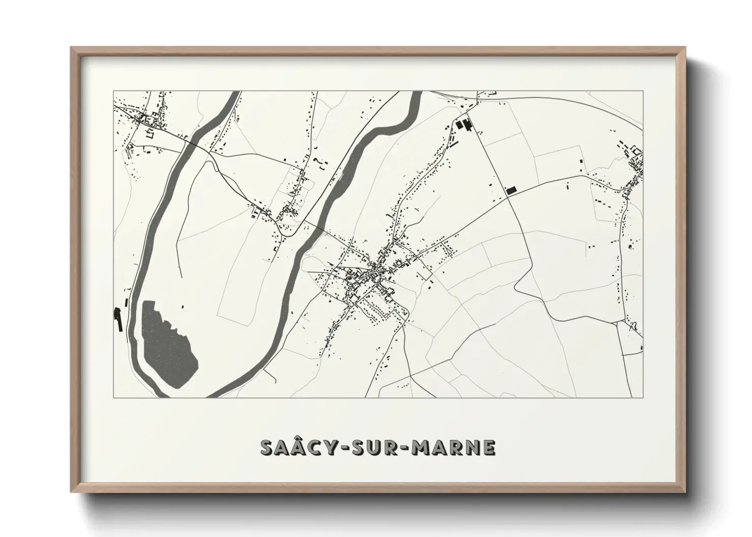 Un poster carteSaâcy-sur-Marne