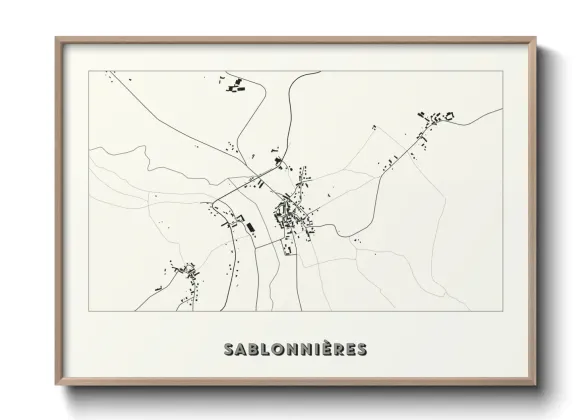Une affiche de carte sur Sablonnières