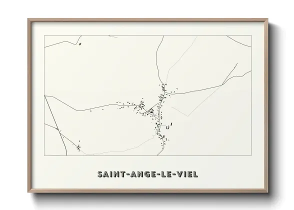 Une affiche de carte sur Saint-Ange-le-Viel