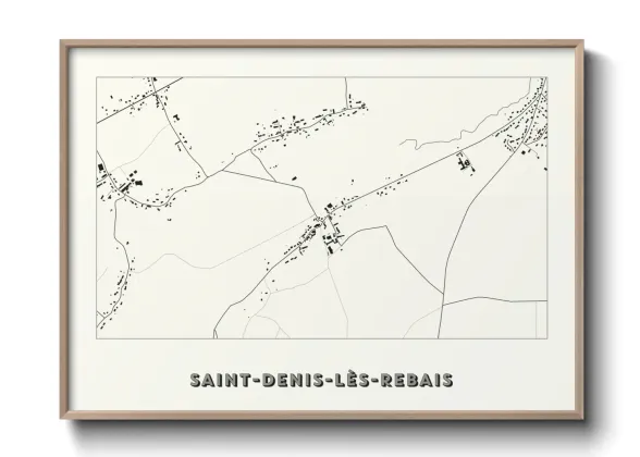 Une affiche de carte sur Saint-Denis-lès-Rebais