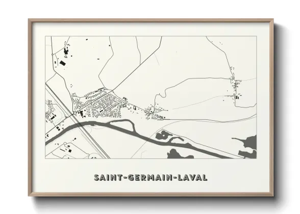 Une affiche de carte sur Saint-Germain-Laval