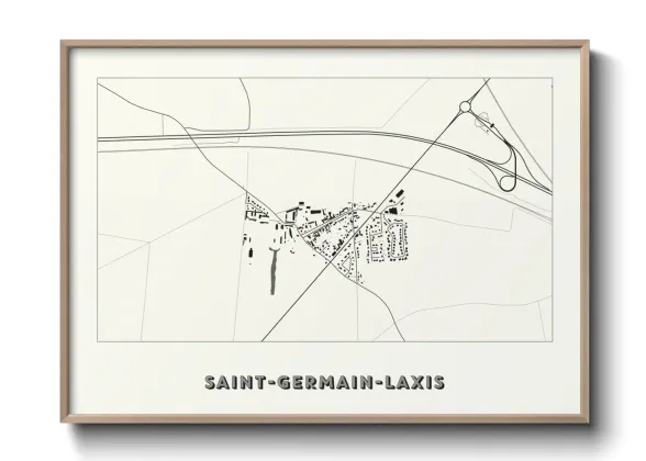 Une affiche de carte sur Saint-Germain-Laxis