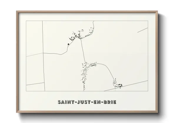 Une affiche de carte sur Saint-Just-en-Brie
