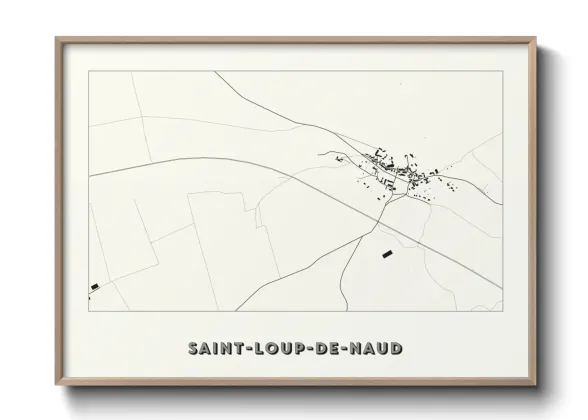 Une affiche de carte sur Saint-Loup-de-Naud